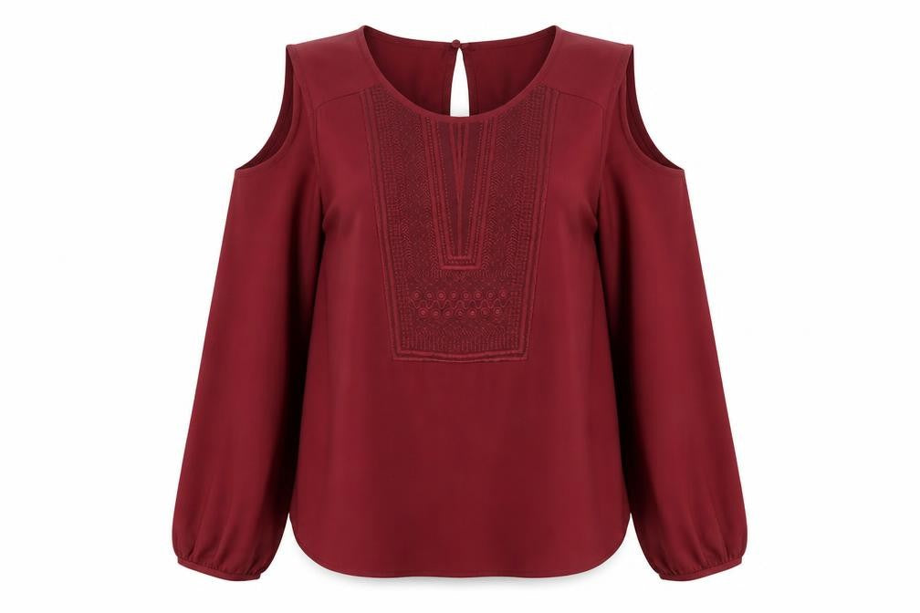 Womens UK Size 12 Marks and Spencer Red  Blouse