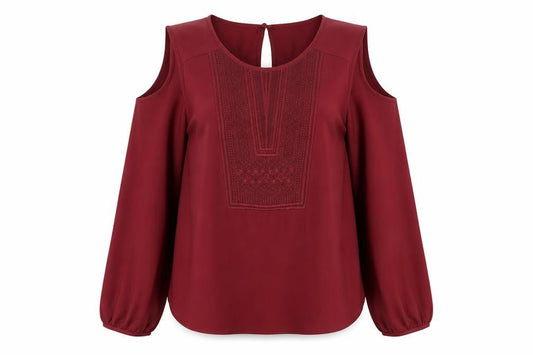Womens UK Size 12 Marks and Spencer Red  Blouse