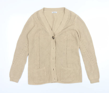 Womens UK Size S Damart Beige Cardigan Jumper