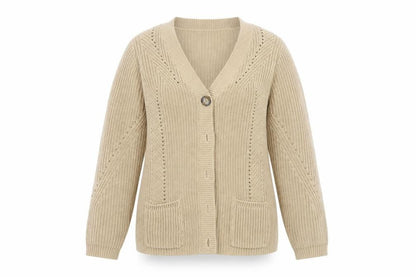 Womens UK Size S Damart Beige Cardigan Jumper