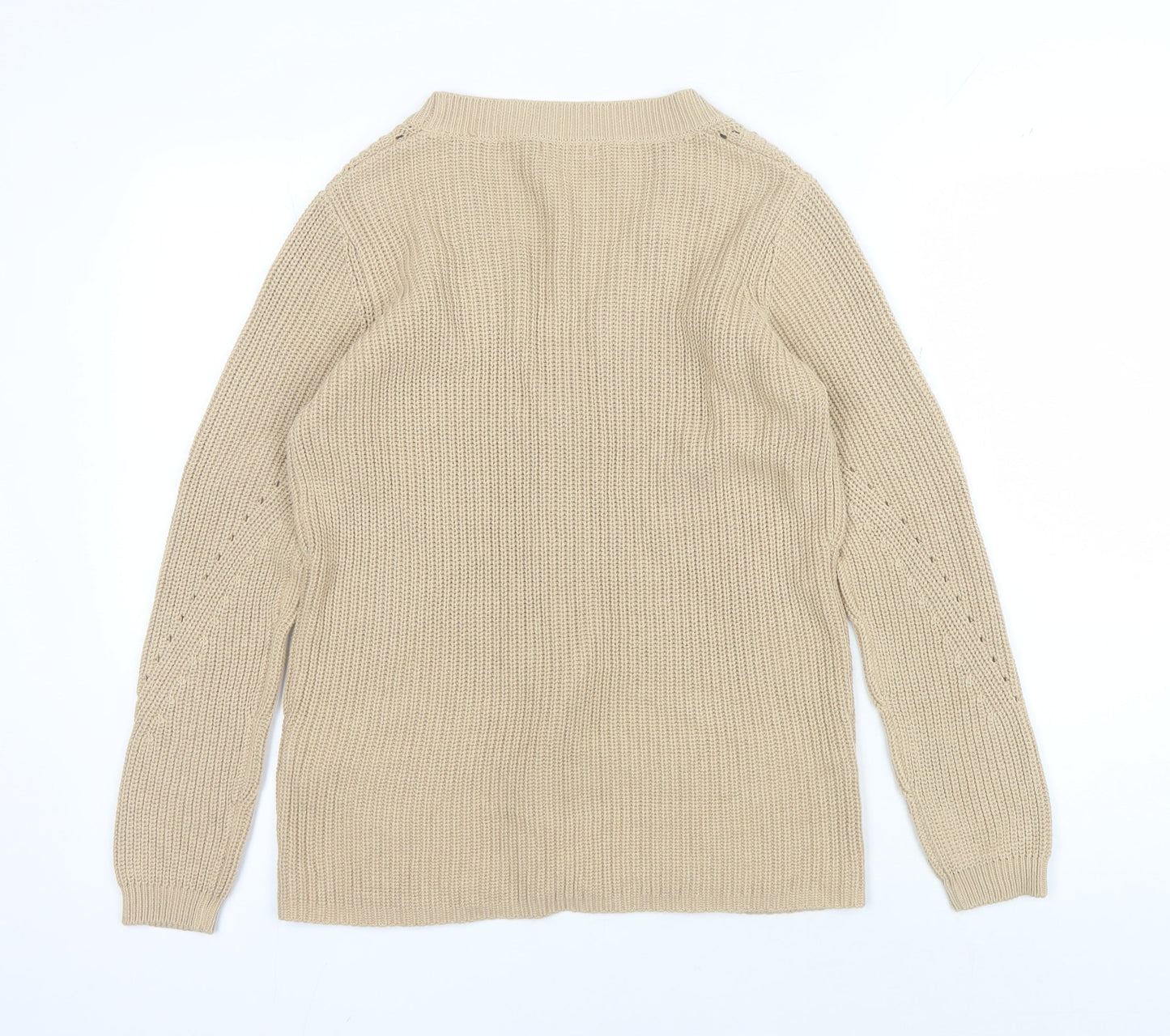 Womens UK Size S Damart Beige Cardigan Jumper