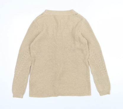 Womens UK Size S Damart Beige Cardigan Jumper