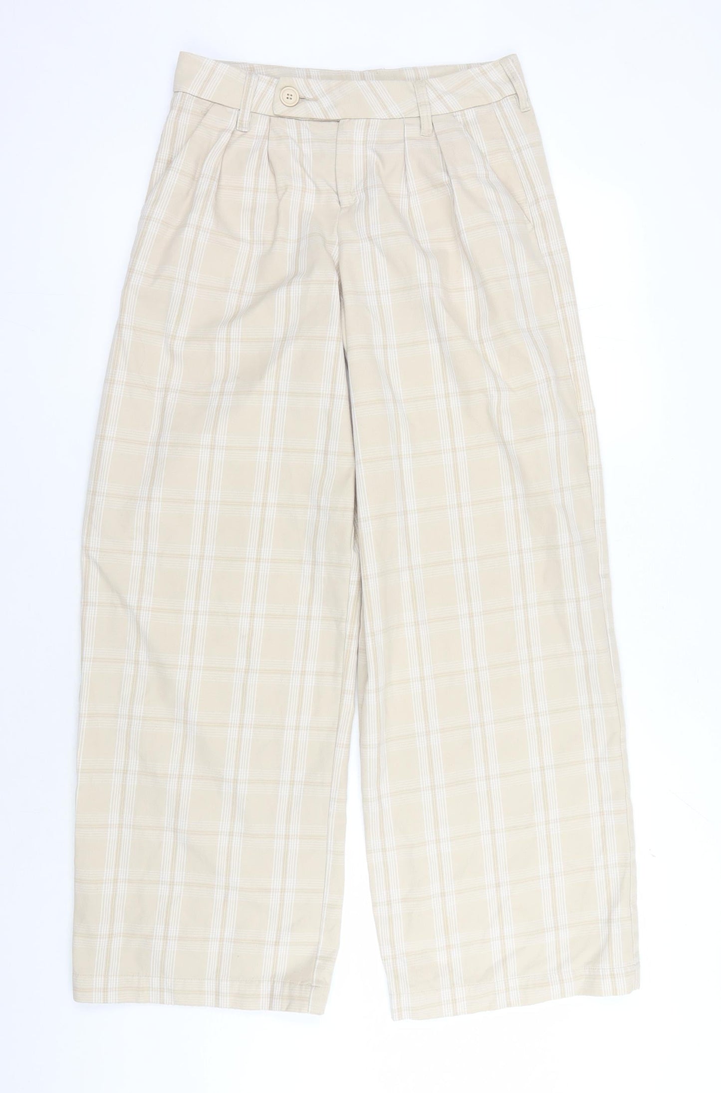 Womens UK Size 8 H&M Regular Fit  Beige Trousers