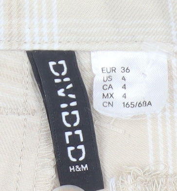 Womens UK Size 8 H&M Regular Fit  Beige Trousers