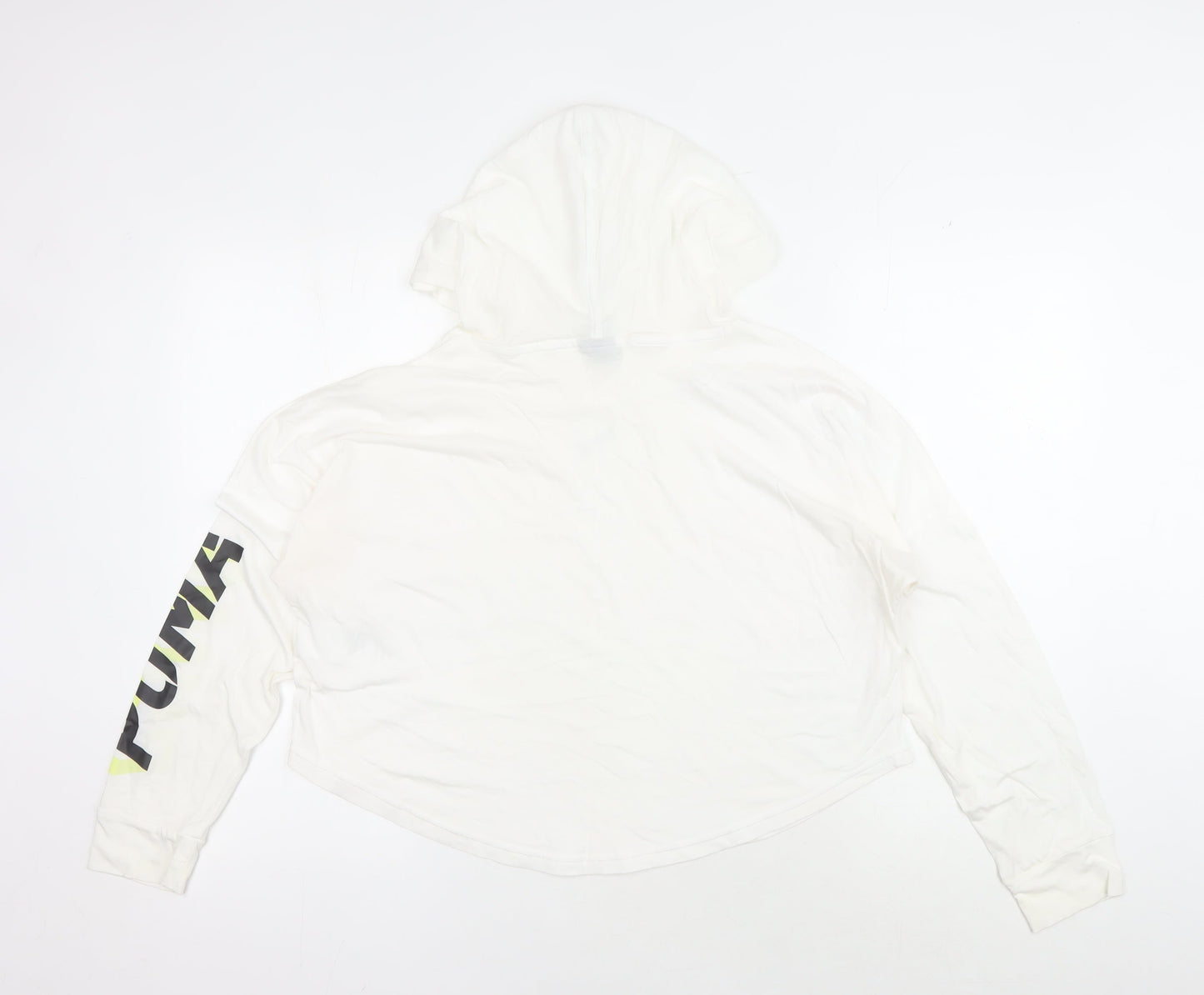 Unisex Adults UK Size S PUMA White Pullover Hoodie