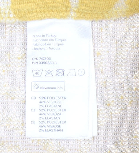 H&M Women's Yellow Animal Print Pencil Skirt, Size S