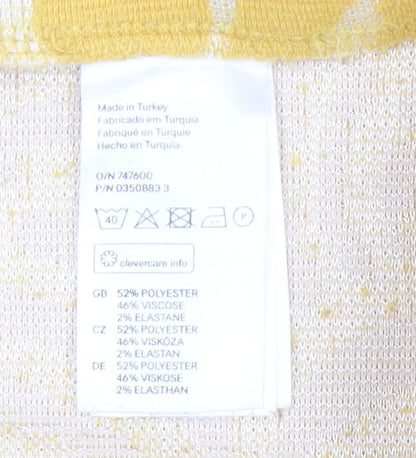 H&M Women's Yellow Animal Print Pencil Skirt, Size S