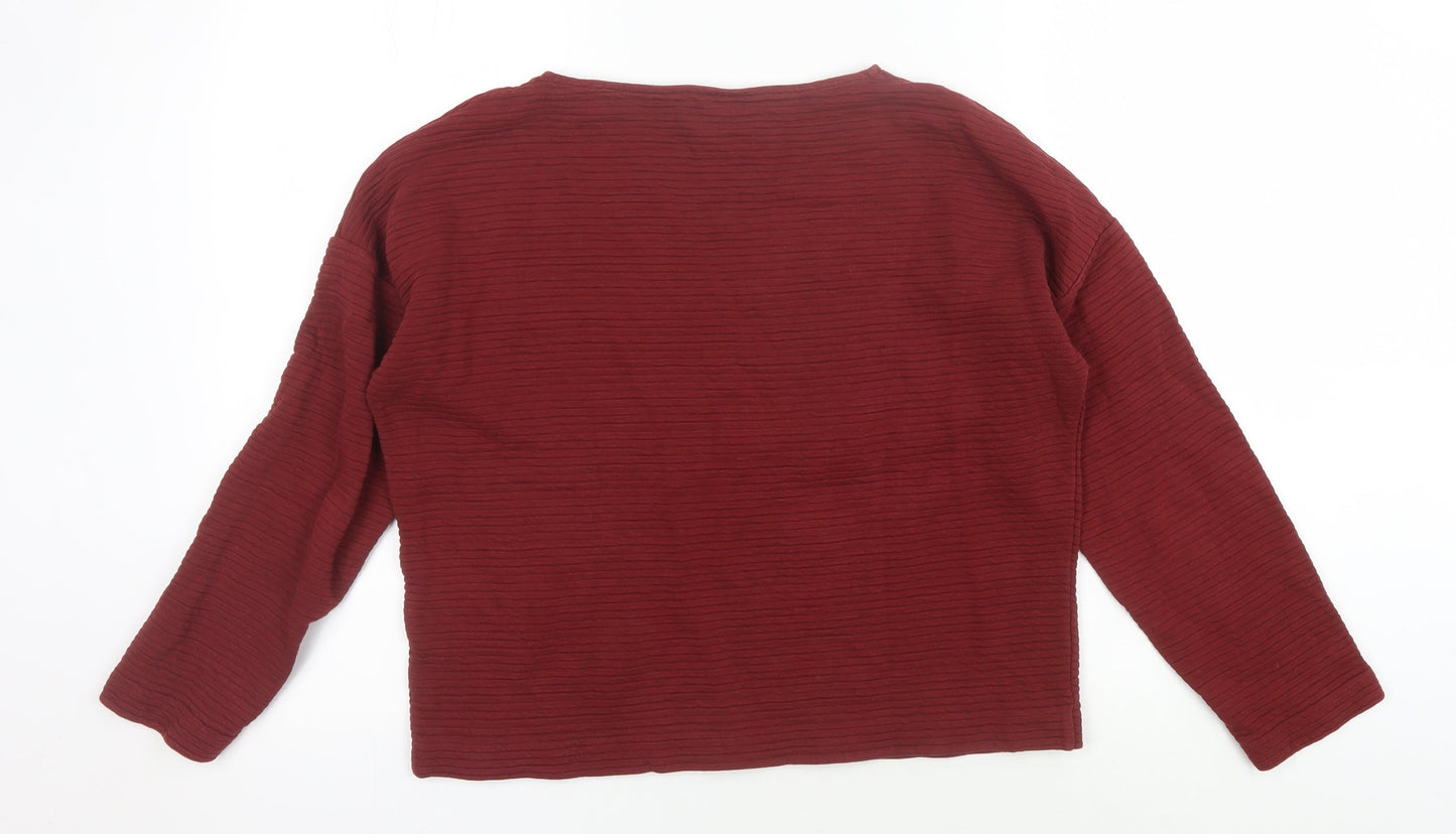 Jaeger Women's Red Long Sleeve Jersey Top, S