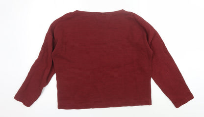 Jaeger Women's Red Long Sleeve Jersey Top, S