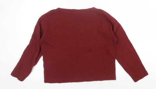 Jaeger Women's Red Long Sleeve Jersey Top, S