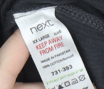 Next Men's Black 2XL Henley T-Shirt