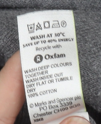 Blue Harbour Men's Grey Cardigan, Size M, Cotton