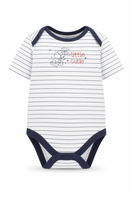 George Unisex White Striped Looney Tunes Babygrow 0-3 Months