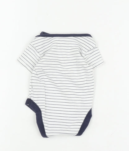 George Unisex White Striped Looney Tunes Babygrow 0-3 Months