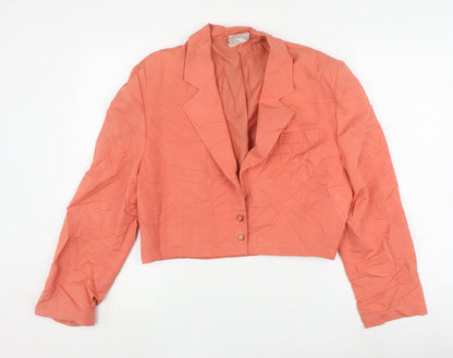 Jacques Vert Women's Pink Cropped Blazer Size 18