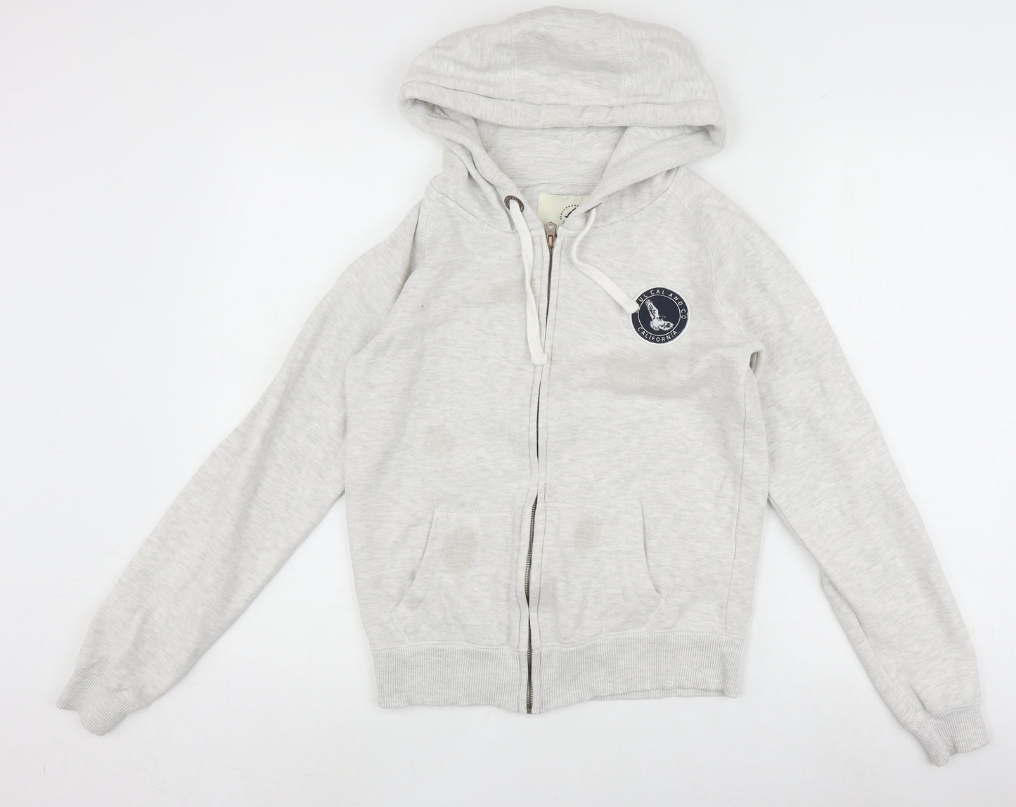 SoulCal&Co Women's Grey Hooded Basic Jacket Size 8