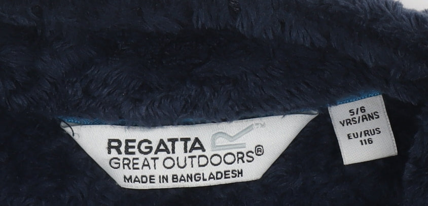 Regatta Boys Blue Fleece Jacket, Size 5-6 Years with Zip Closure
