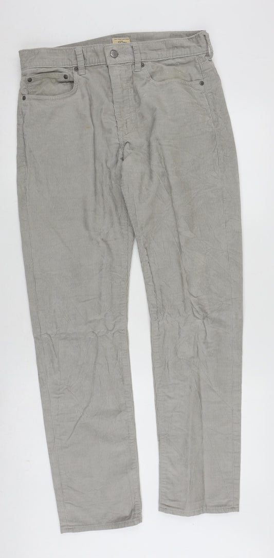 J.Crew Men's Grey Corduroy Trousers M