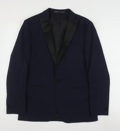 Mens UK Size 38 Moss London Regular Blue Suit Tuxedo