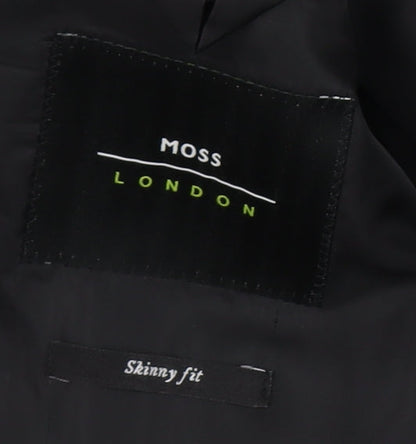 Mens UK Size 38 Moss London Regular Blue Suit Tuxedo