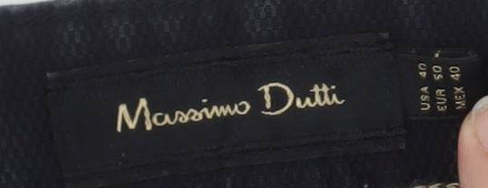 Massimo Dutti Men's Black Chinos, Size L, Casual Style