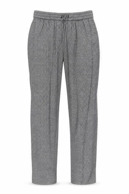 Front view of Henri Lloyd Women's Black Diamond Pattern Trousers