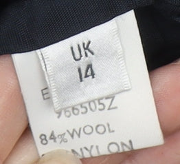 Viyella Women Black Pinstripe Blazer Size 14