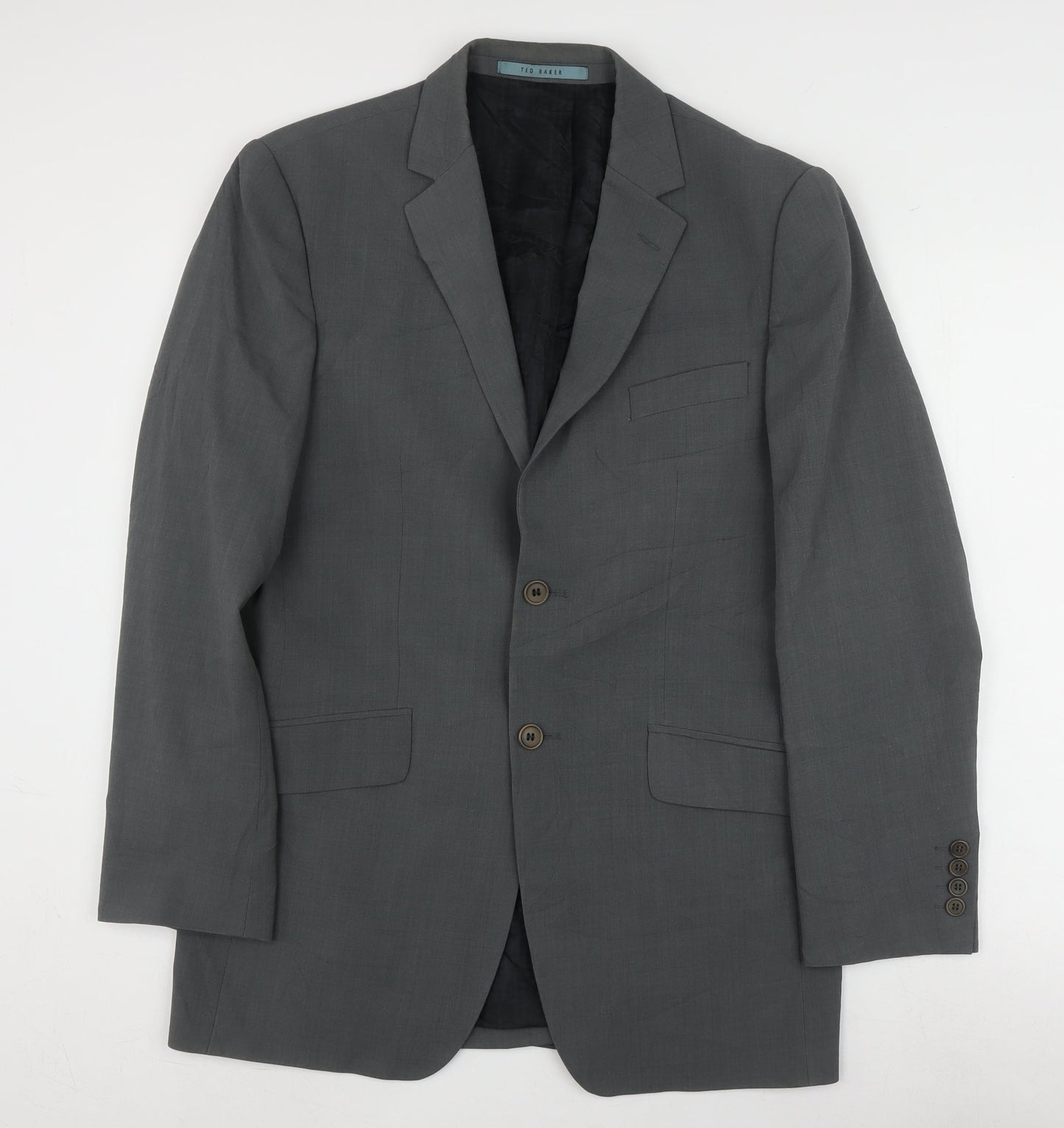 Mens UK Size 38 Ted Baker Regular Grey Suit Jacket