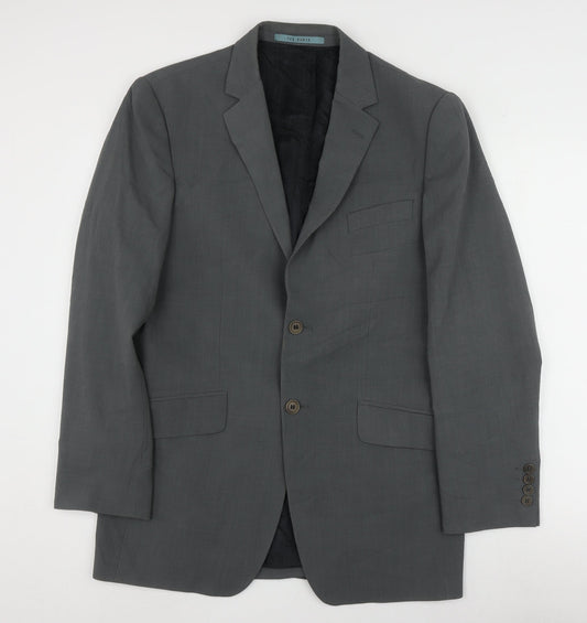 Mens UK Size 38 Ted Baker Regular Grey Suit Jacket