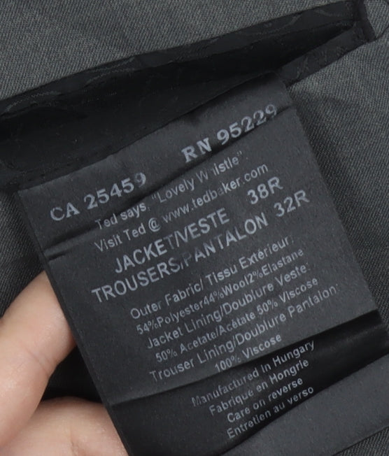 Mens UK Size 38 Ted Baker Regular Grey Suit Jacket