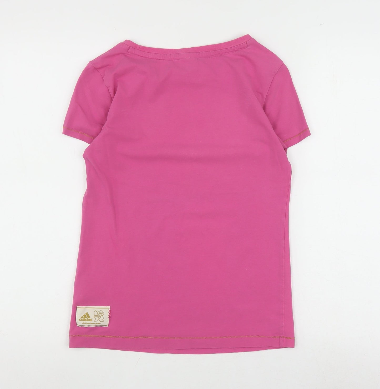 Adidas Pink Women's T-Shirt, Size 6, Olympic Theme