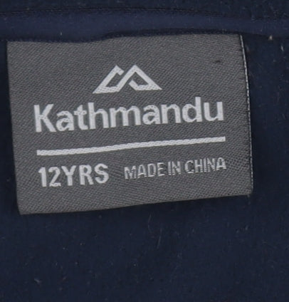 Kathmandu Boys Blue Fleece Hoodie, Size 12, Winter Warm Zip