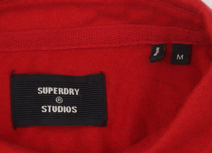 Superdry Men's Red Cotton Polo Shirt Size M