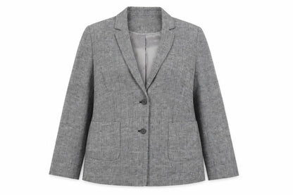 Rjr. John Rocha Women’s Grey Check Suit Jacket Size 16