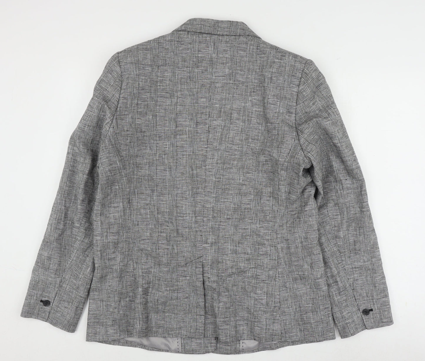 Rjr. John Rocha Women’s Grey Check Suit Jacket Size 16