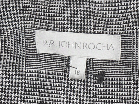 Rjr. John Rocha Women’s Grey Check Suit Jacket Size 16