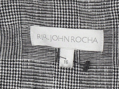Rjr. John Rocha Women’s Grey Check Suit Jacket Size 16