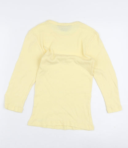 Abercrombie & Fitch Yellow Women's M Cotton Long Sleeve Tee