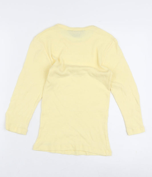 Abercrombie & Fitch Yellow Women's M Cotton Long Sleeve Tee