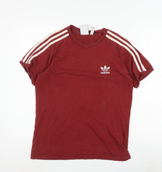 Adidas Men's Red Short Sleeve T-Shirt - Size S