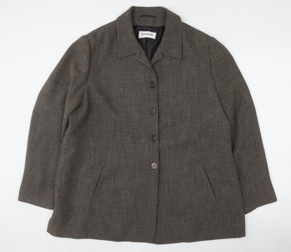 Windsmoor Women's Brown Size 20 Herringbone Suit Jacket