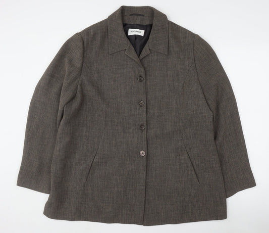 Windsmoor Women's Brown Size 20 Herringbone Suit Jacket