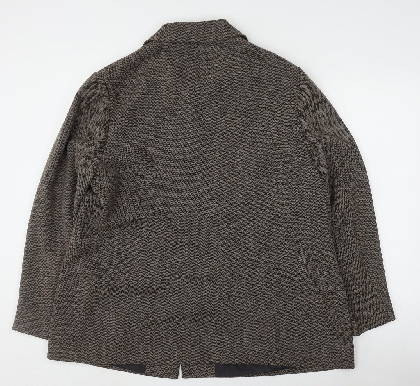 Windsmoor Women's Brown Size 20 Herringbone Suit Jacket