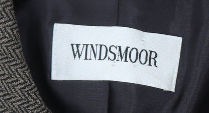 Windsmoor Women's Brown Size 20 Herringbone Suit Jacket