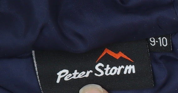 Peter Storm Boys Blue Puffer Jacket 9-10 Years Hooded
