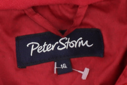 Womens UK Size 16 Peter Storm Red Anorak Coat
