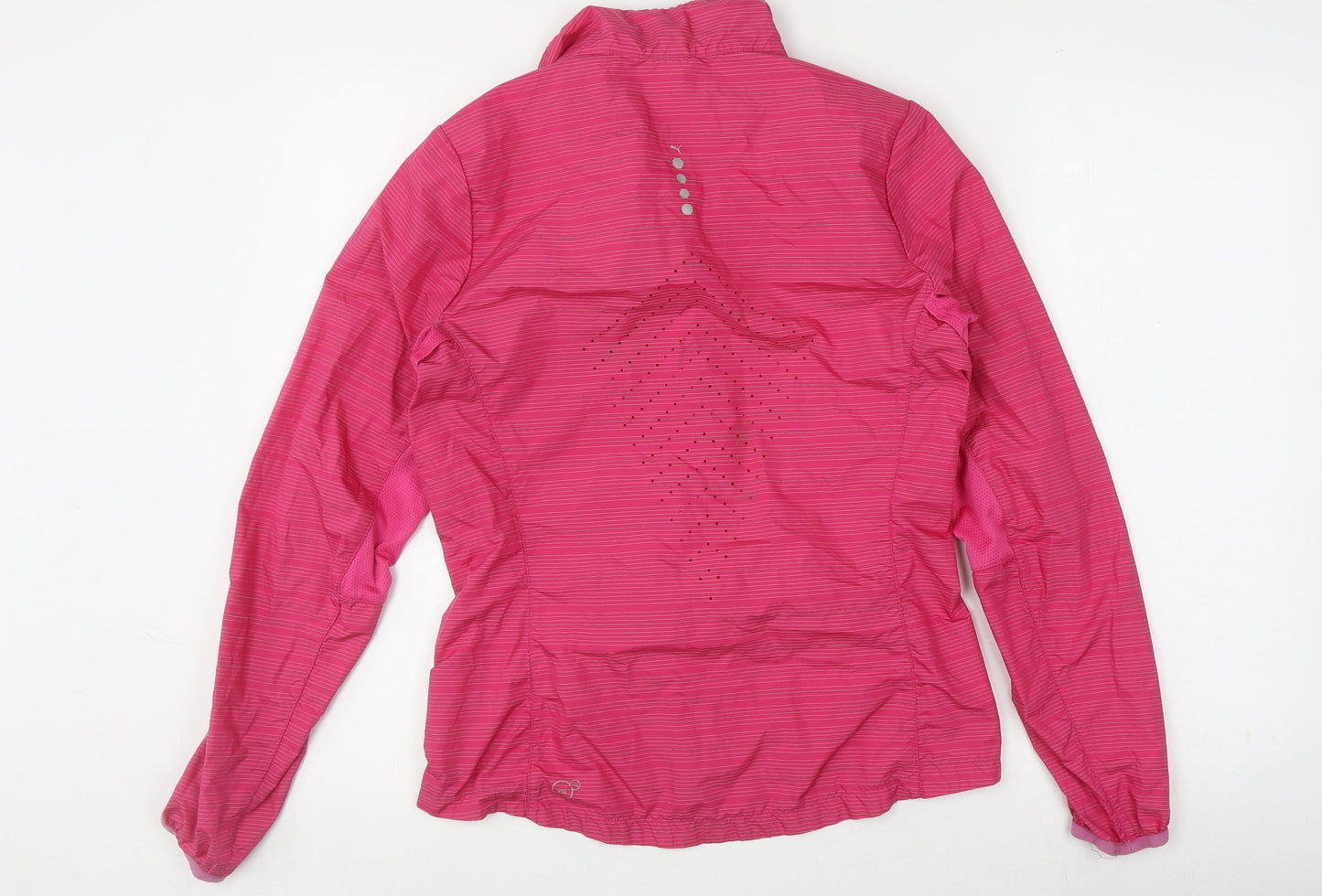 Puma Women's Pink Track Jacket Size 10 Ventilated