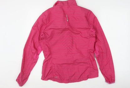 Puma Women's Pink Track Jacket Size 10 Ventilated