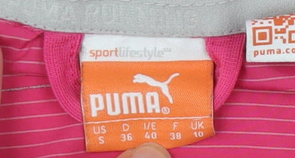 Puma Women's Pink Track Jacket Size 10 Ventilated