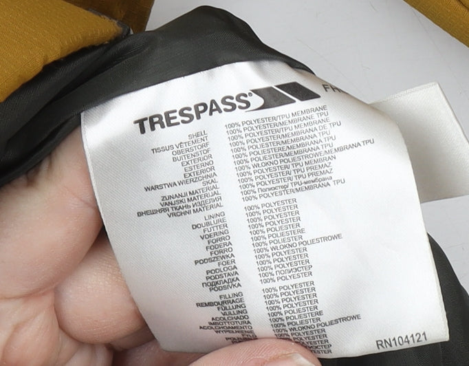 Trespass Girls Brown Hooded Puffer Jacket Size S